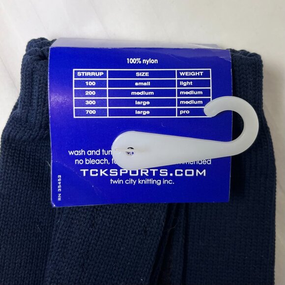 TCK Baseball Knee High Stirrups (300B, 7in) Navy with White Stripes Large Mens - Picture 5 of 5